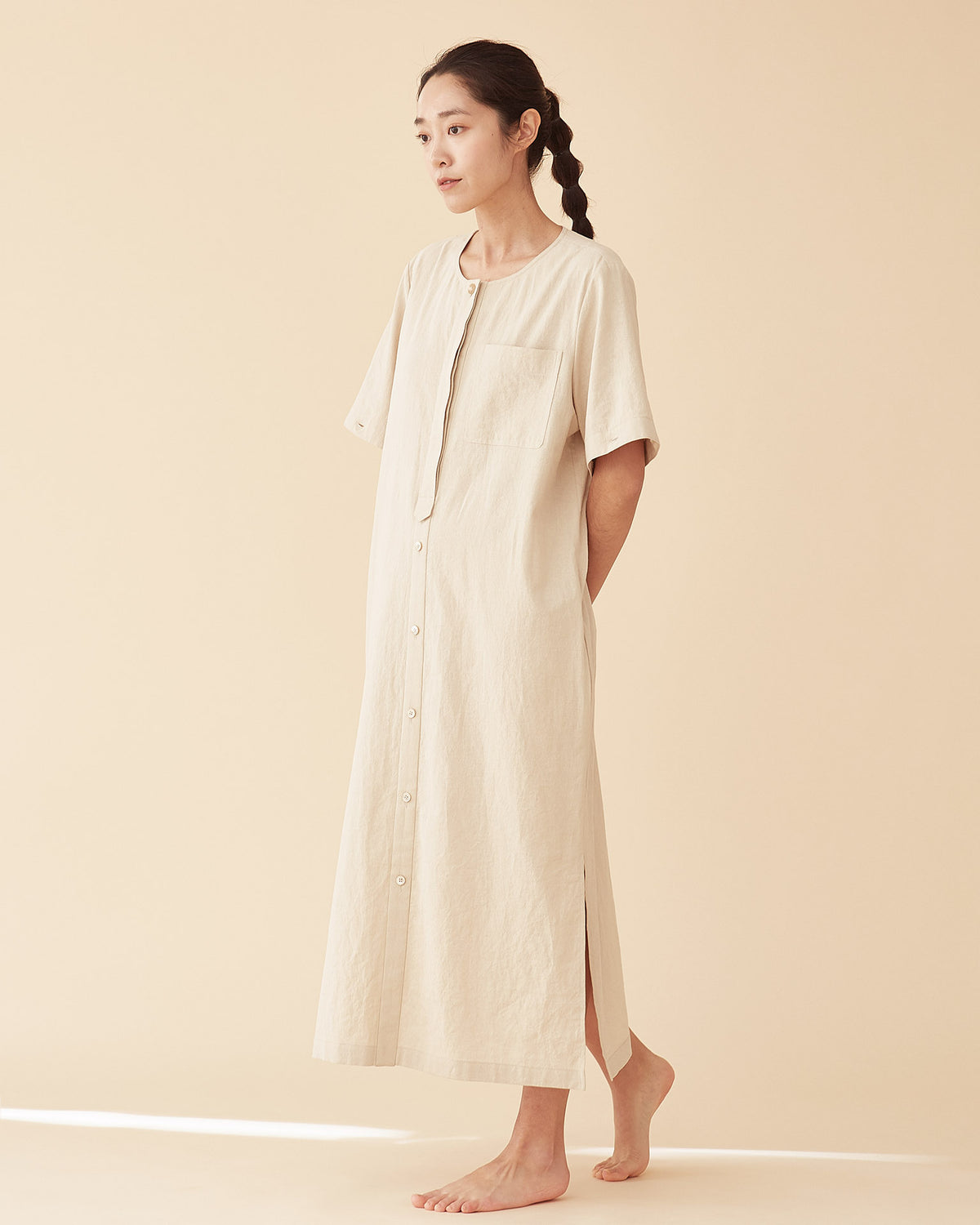 Two way longerline dress / Linen