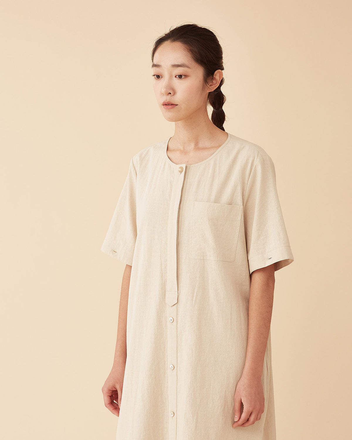 Two way longerline dress / Linen