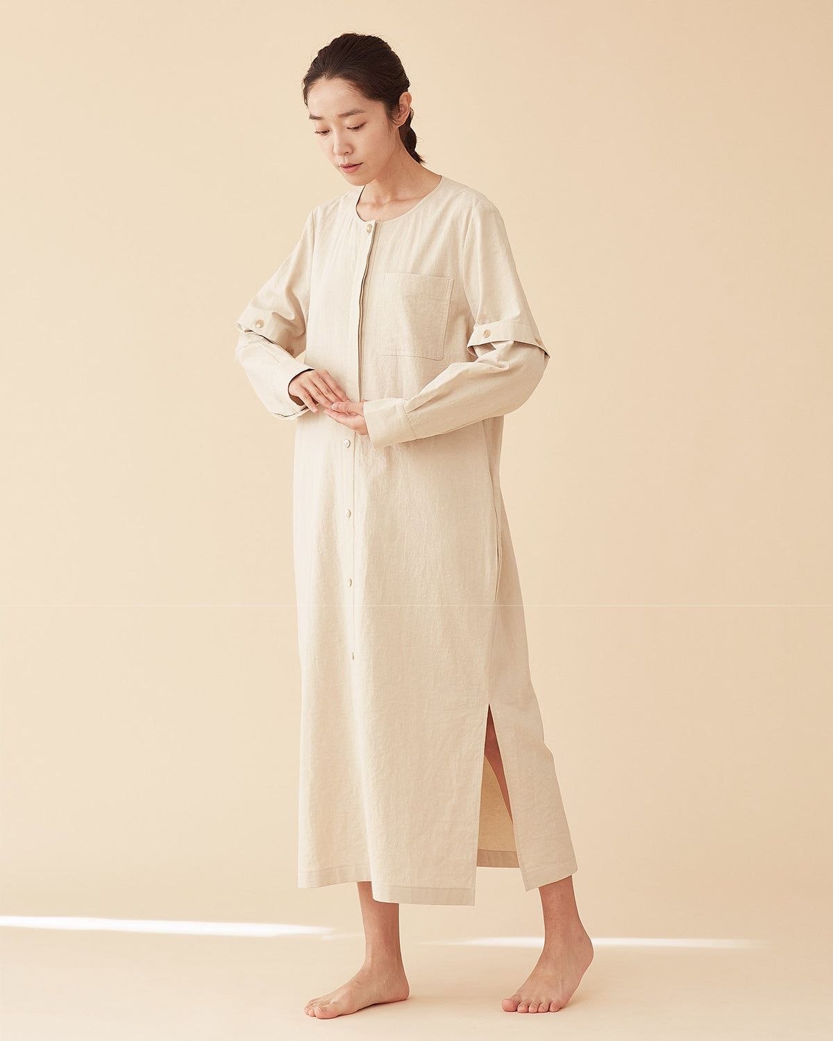 Two way longerline dress / Linen