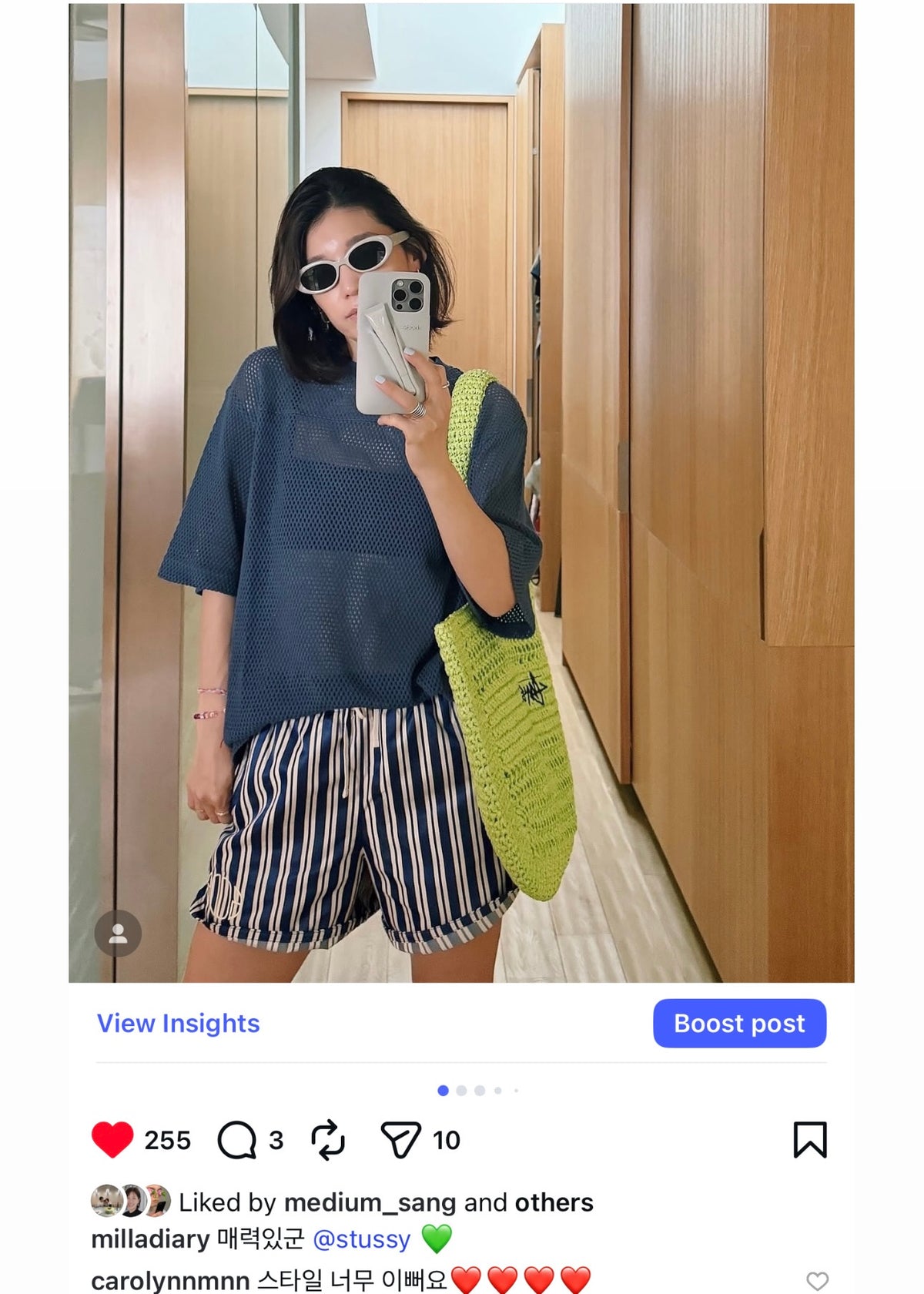 [Milla's Market]Stussy Raffia Tote bag