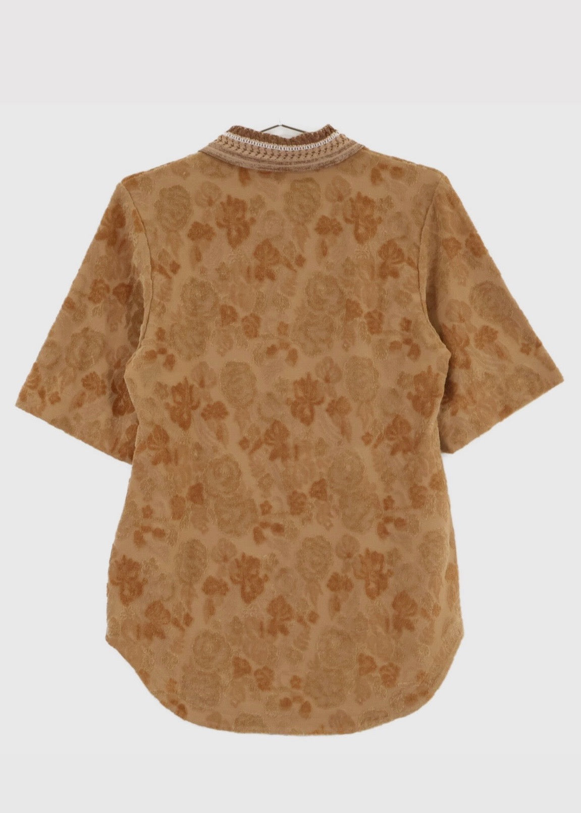 [Milla's Market]Mame Kurogouchi Jacquard Polo Shirt