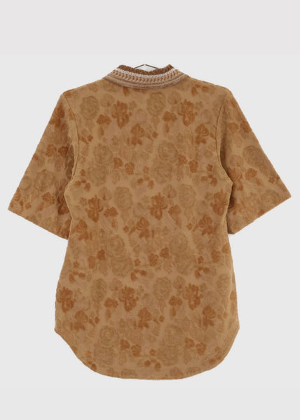 [Milla's Market]Mame Kurogouchi Jacquard Polo Shirt