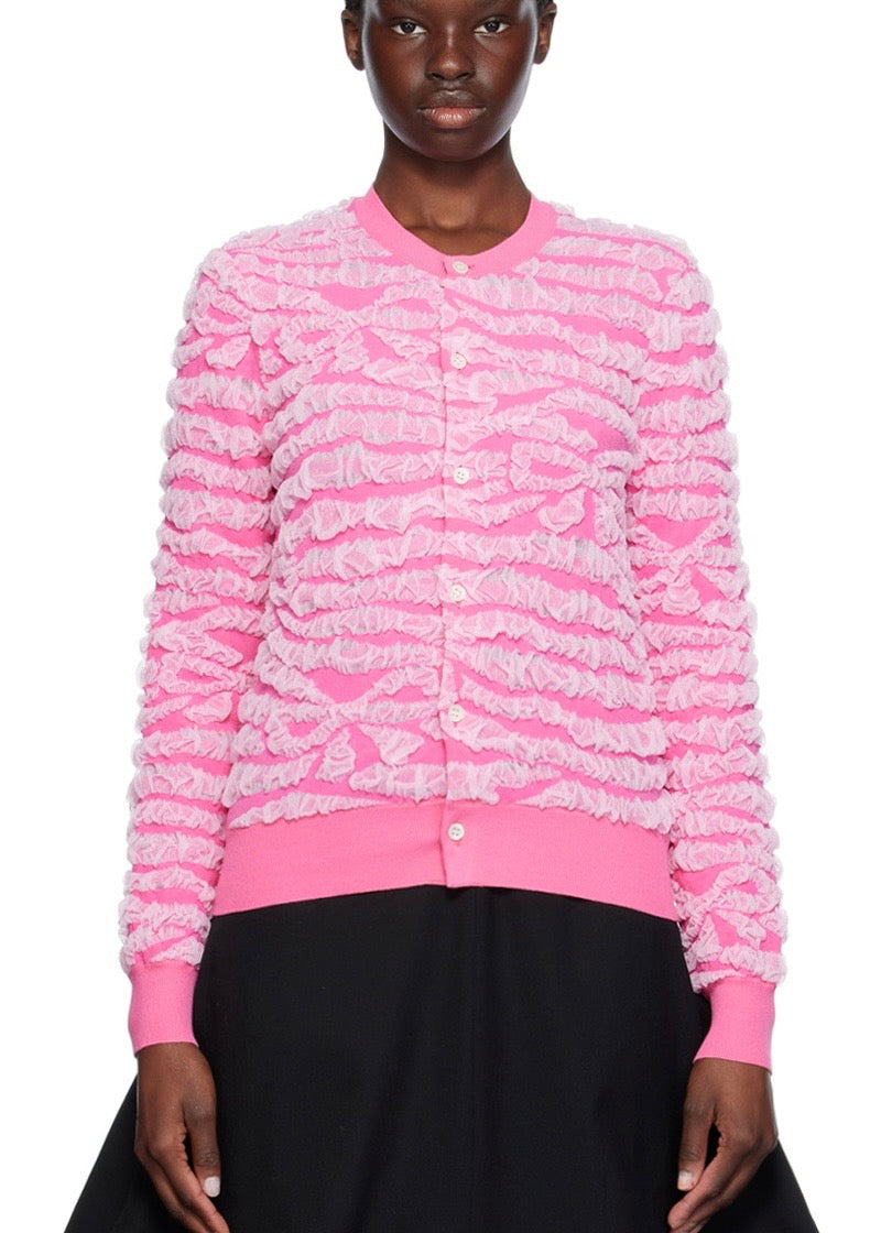 [Milla's Market]Comme des Garçons Girl Pink Ruched Cardigan