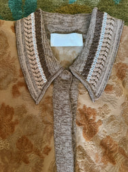 [Milla's Market]Mame Kurogouchi Jacquard Polo Shirt