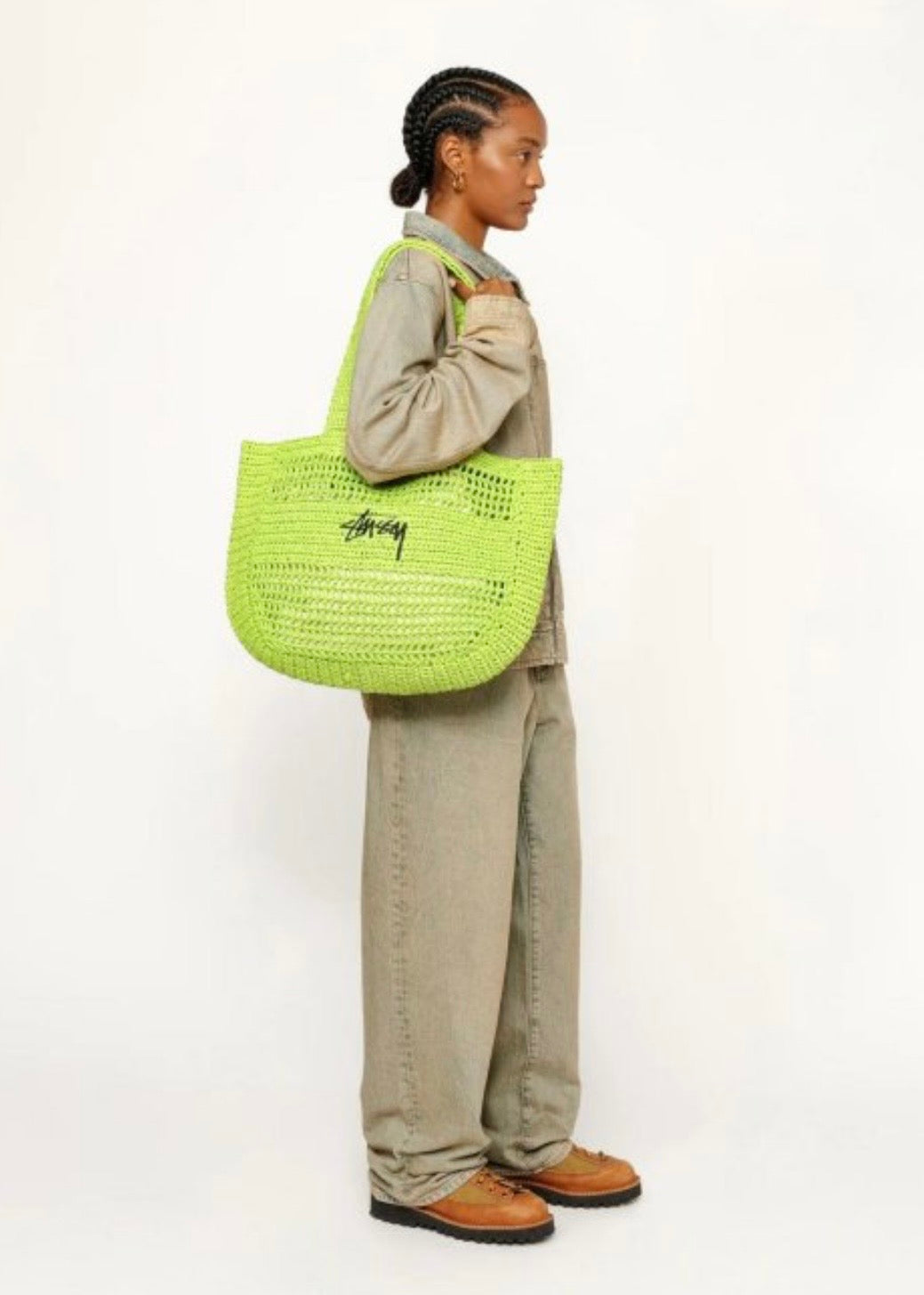 [Milla's Market]Stussy Raffia Tote bag