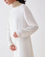 Satin All day Dress / Cream White