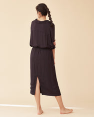 Classic Spread Collar Top / Navy