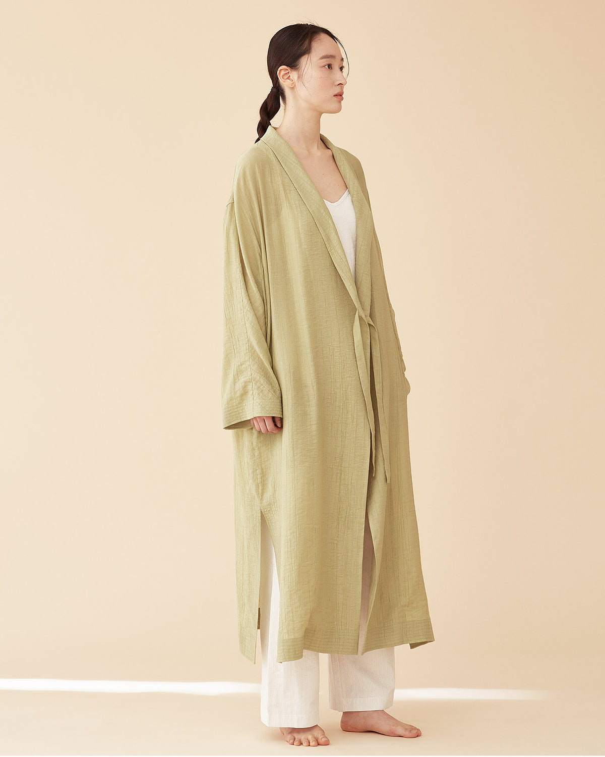 George Shawl Collar Robe / Green Tea