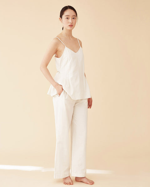 Buttoned Wide Pants