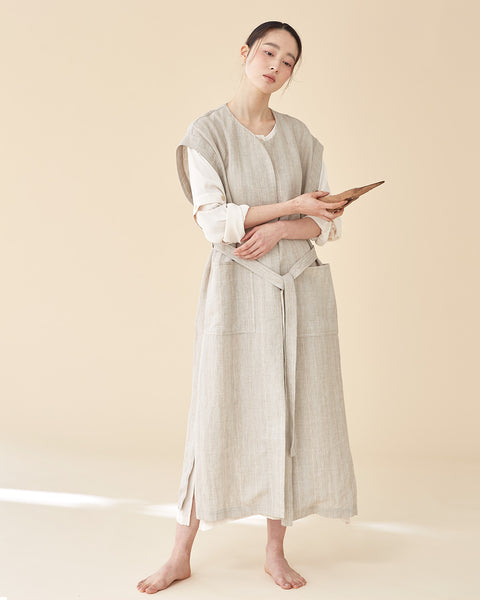 Black Walnut Robe / Premium Linen