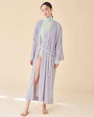 Laura Pleates Robe / Light Grey