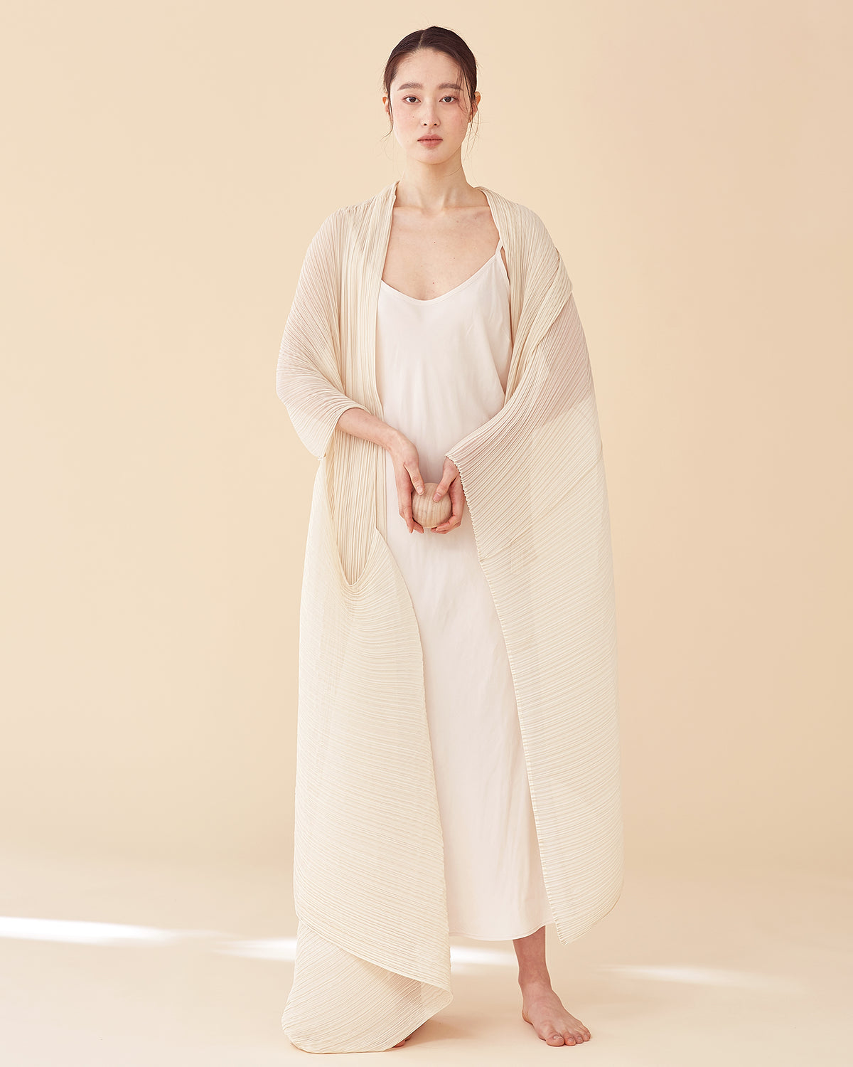 Caroline Long Slip Dress / Nude Pink