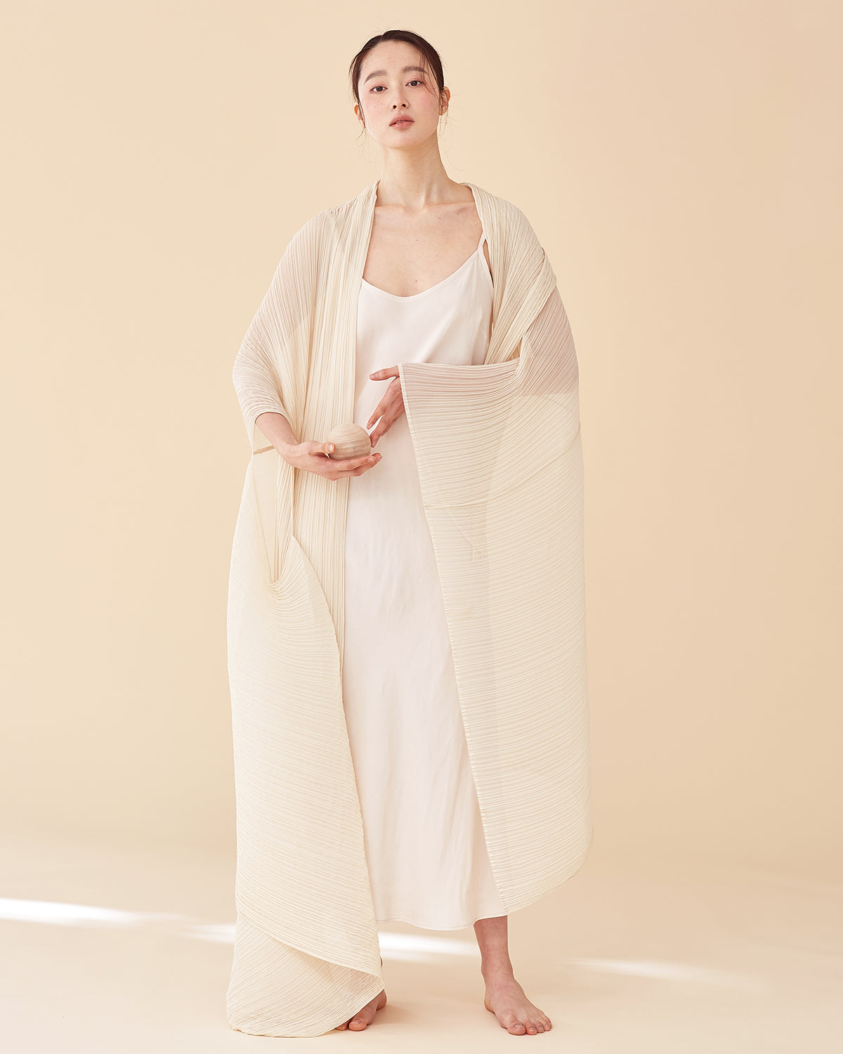 Caroline Long Slip Dress / Nude Pink