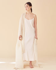 Caroline Long Slip Dress / Nude Pink