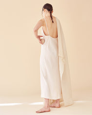 Caroline Long Slip Dress / Nude Pink