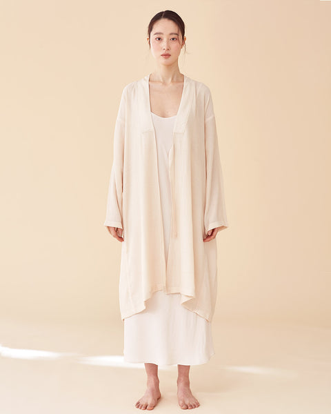Pale Peach Multi-strap Robe / Long