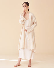 Pale Peach Multi-strap Robe / Long