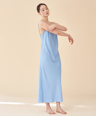 Caroline Long Slip Dress / Sky Blue