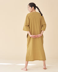 Kimono Line Sleepwear Dress / Olive Green