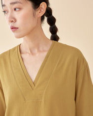 Kimono Line Sleepwear Dress / Olive Green