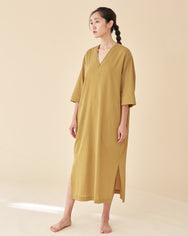 Kimono Line Sleepwear Dress / Olive Green