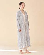 Plaid Long Multi-strap Robe