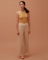 Accordion Pants / Sand Beige