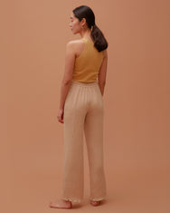 Accordion Pants / Sand Beige