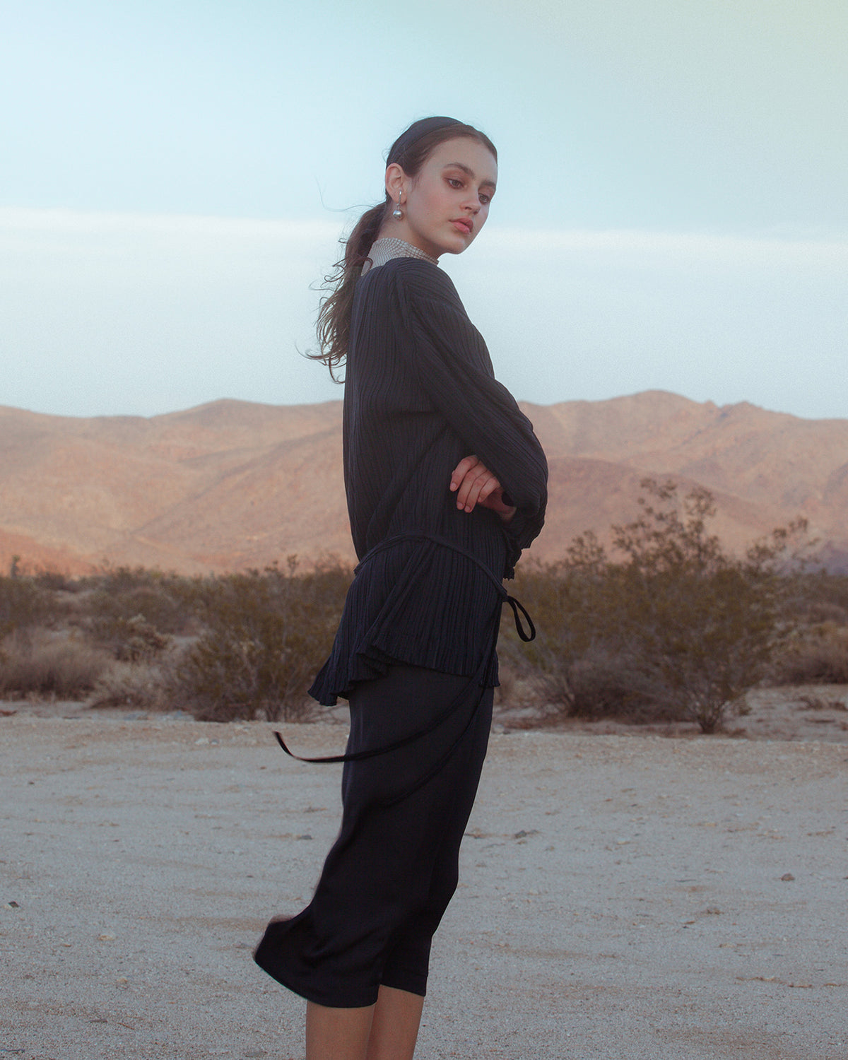 Classic H-Line Skirt / Deep Navy