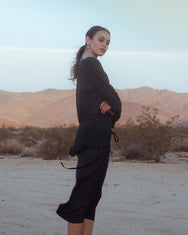 Classic H-Line Skirt / Deep Navy