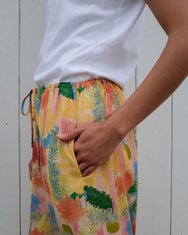 [Eyi/Wälder] Wide Elastic Pants / Pink forest