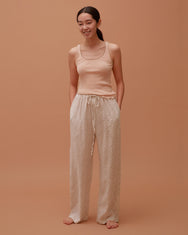 Floral Elastic Pants
