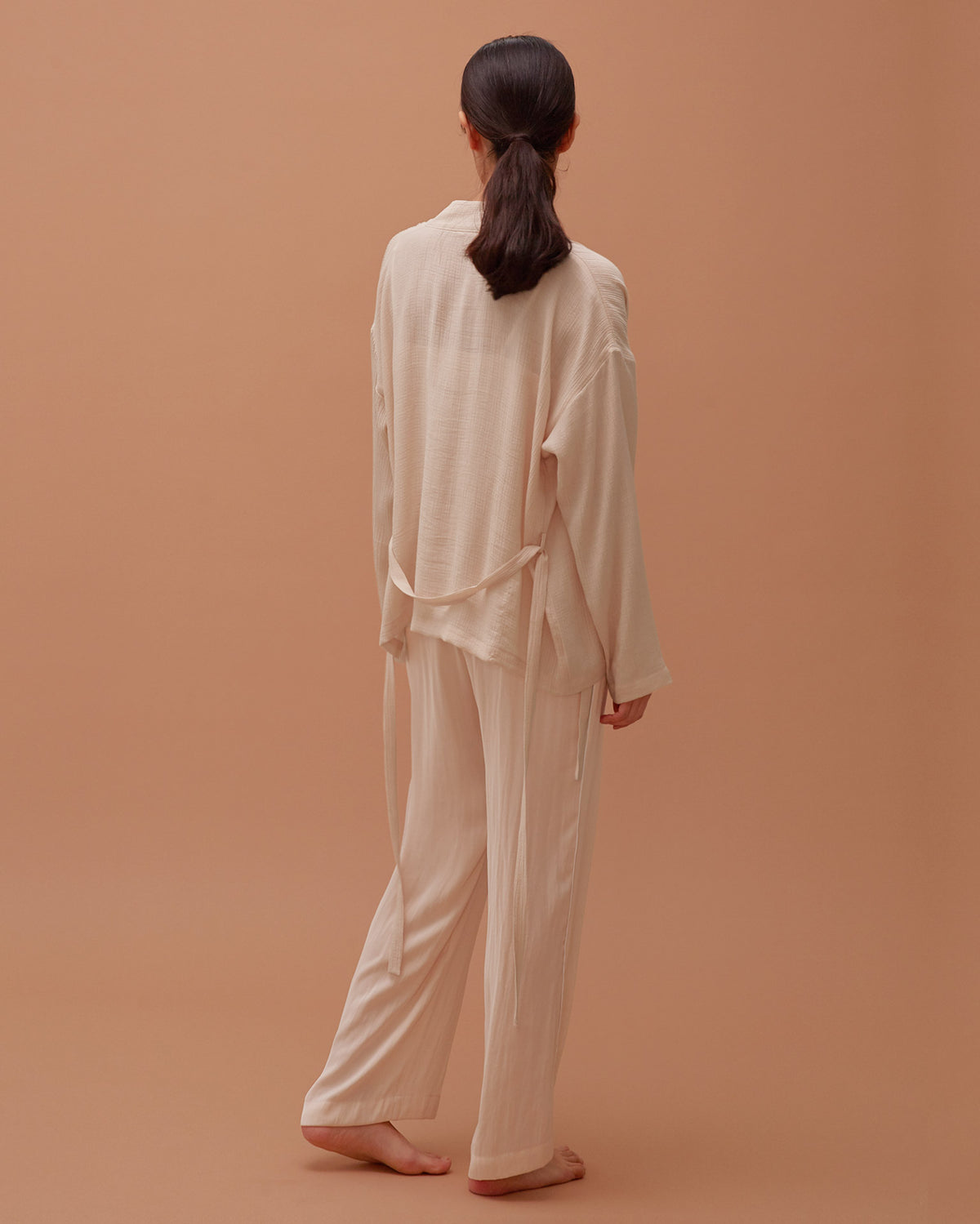 Pale Peach Multi-strap Robe / Short
