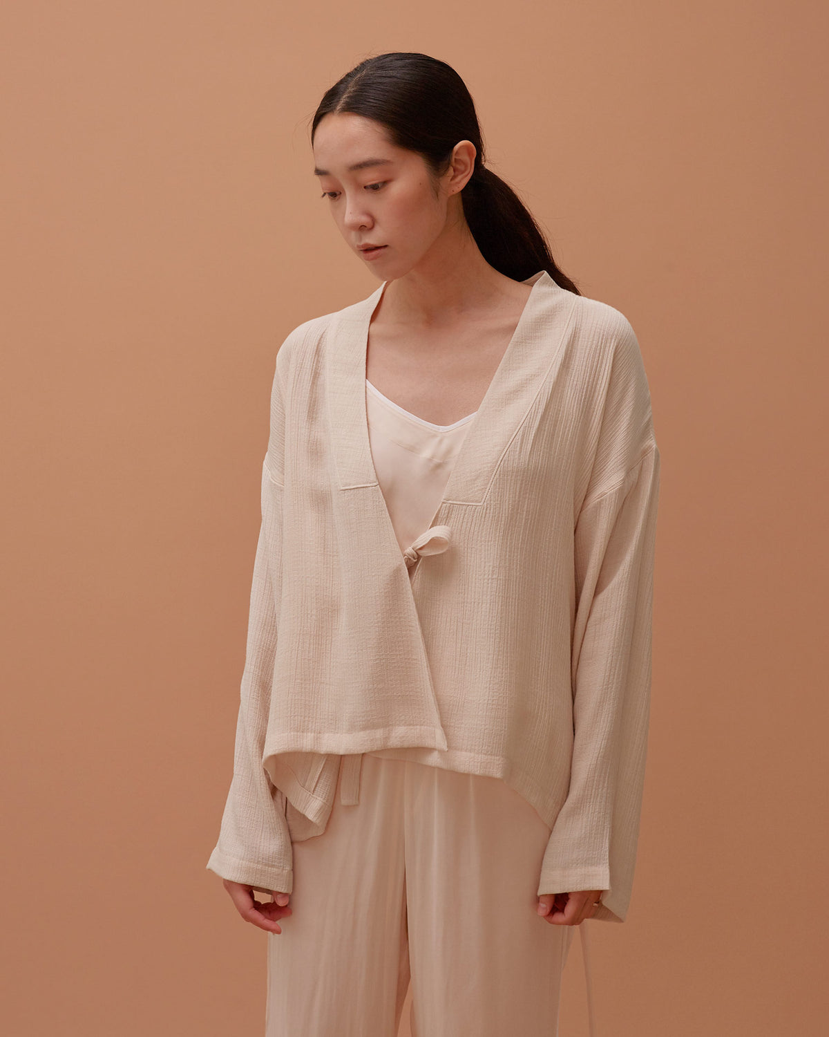 Pale Peach Multi-strap Robe / Short