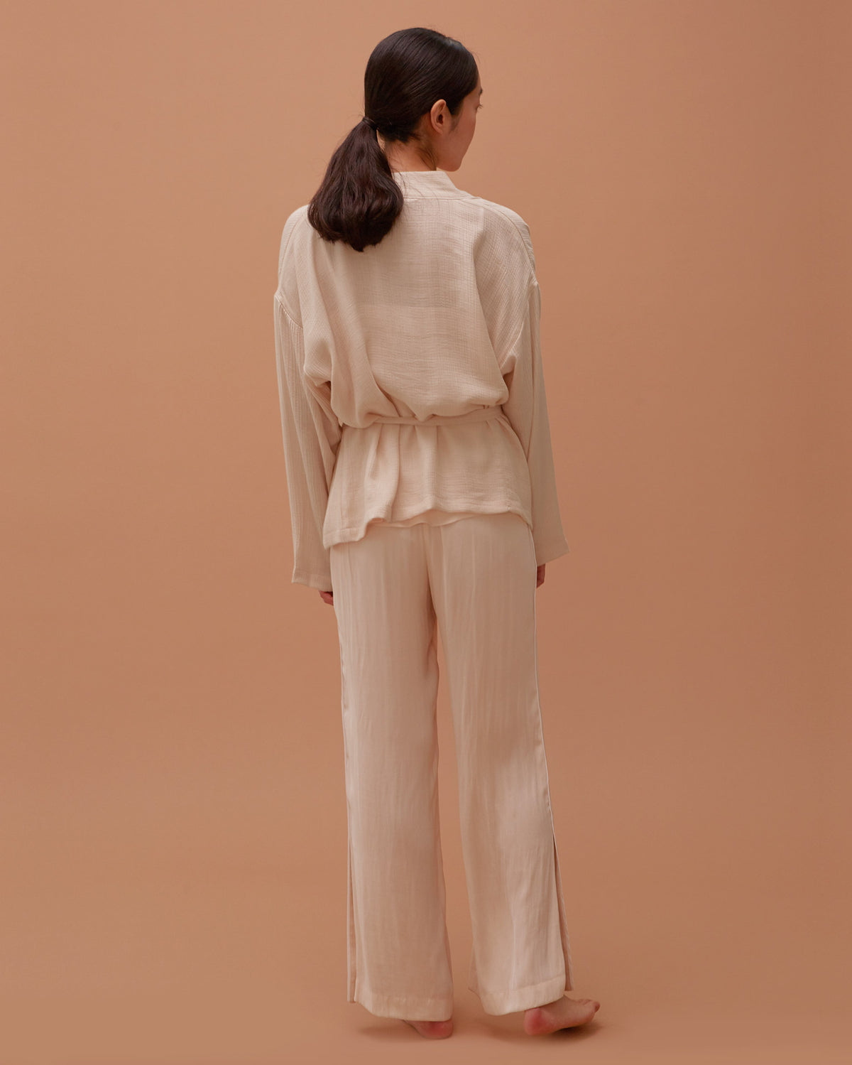 Pale Peach Multi-strap Robe / Short