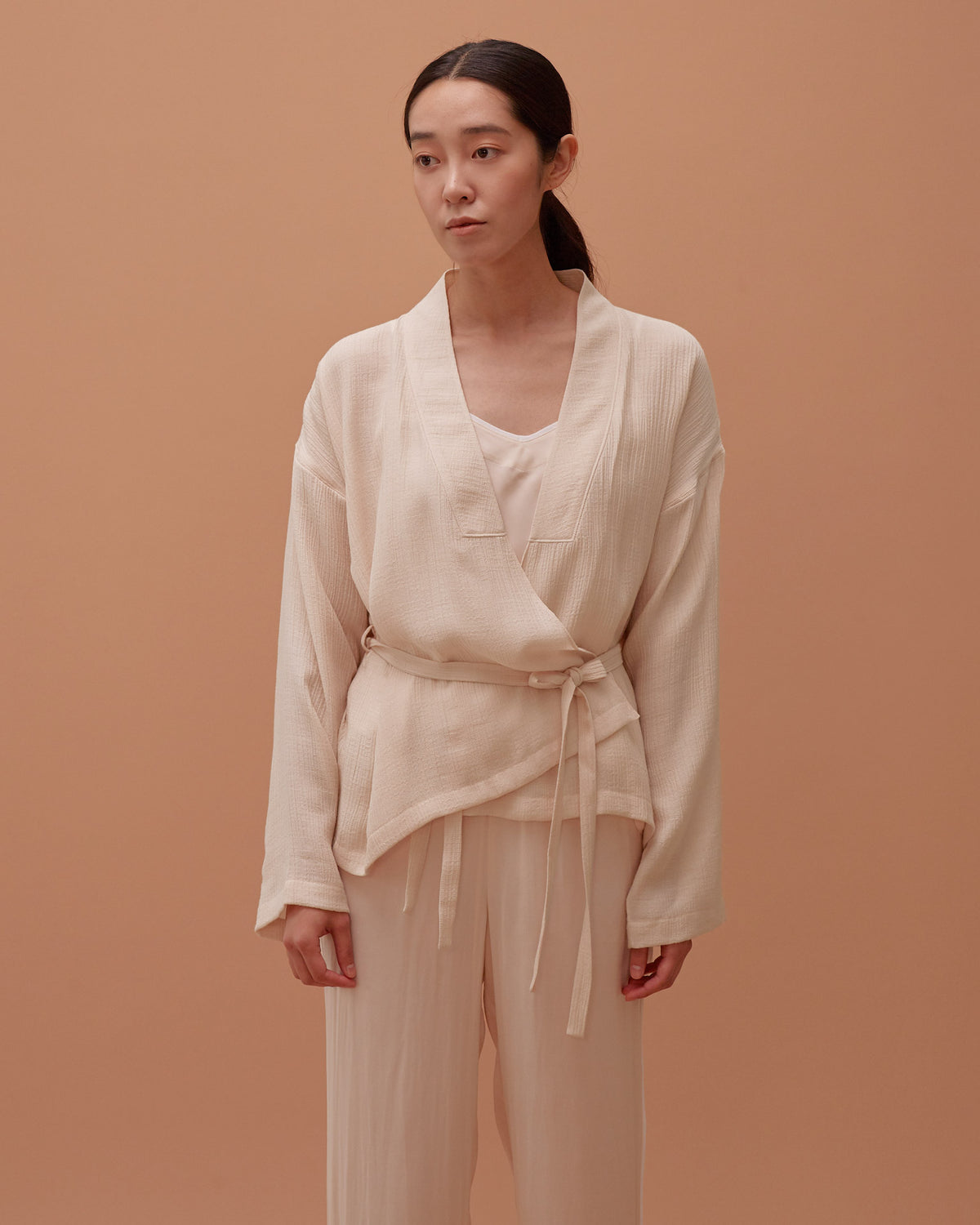 Pale Peach Multi-strap Robe / Short