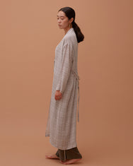 Plaid Long Multi-strap Robe