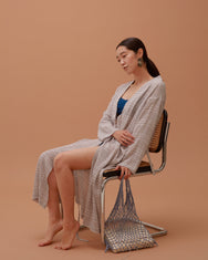 Plaid Long Multi-strap Robe