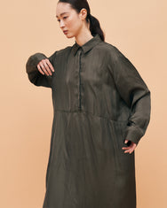 Kelly Classic shirt dress / Olive Brown
