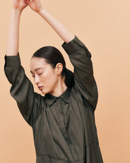 Kelly Classic shirt dress / Olive Brown