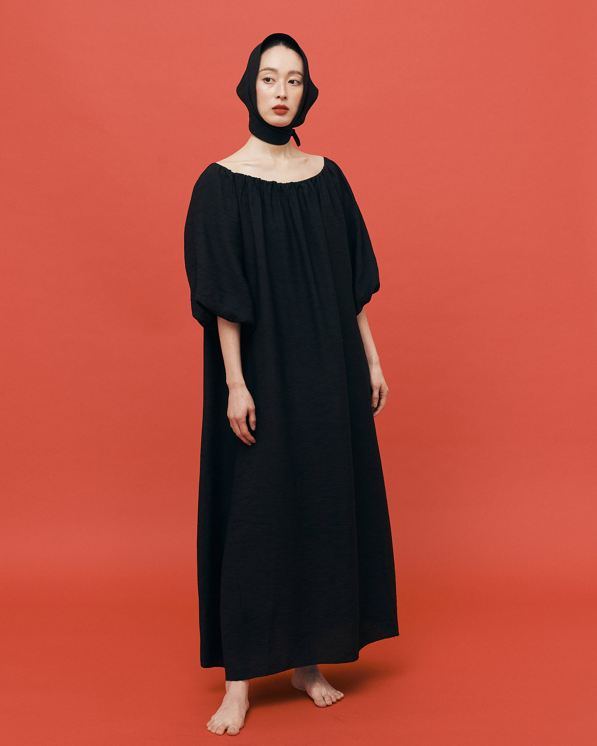 Emma balloon dress / Jet Balck