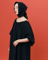Emma balloon dress / Jet Balck