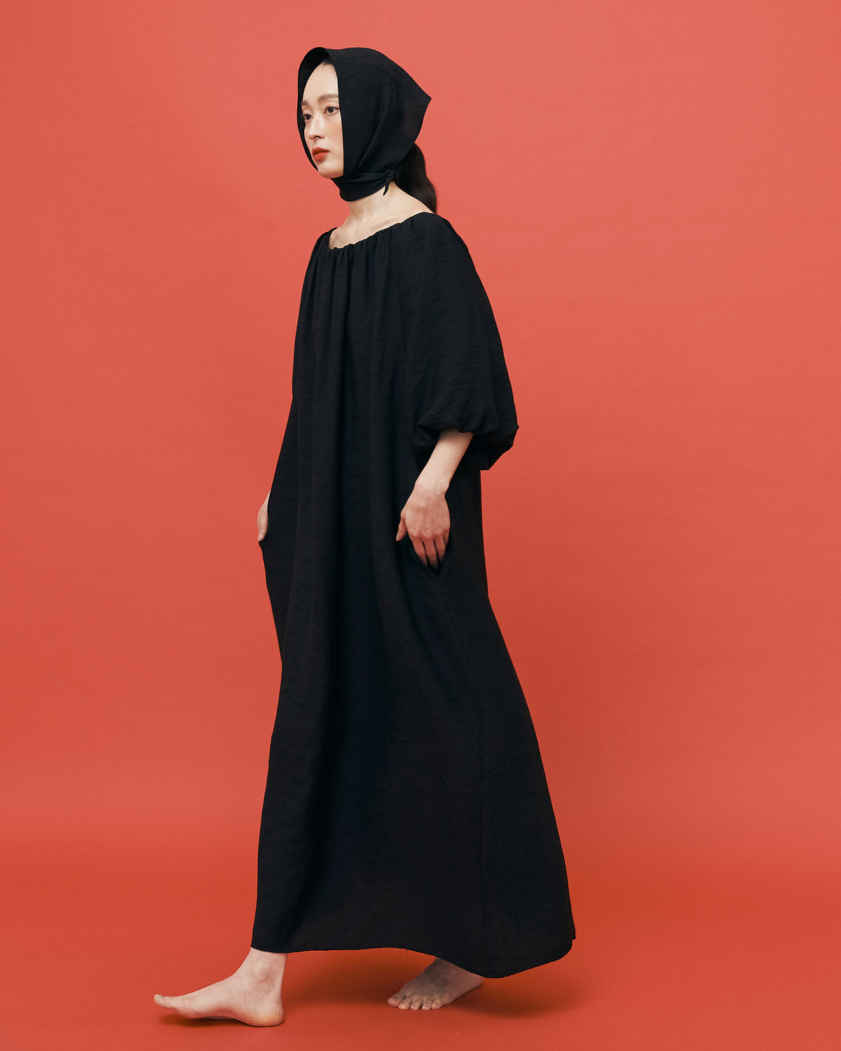 Emma balloon dress / Jet Balck