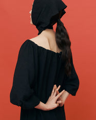 Emma balloon dress / Jet Balck