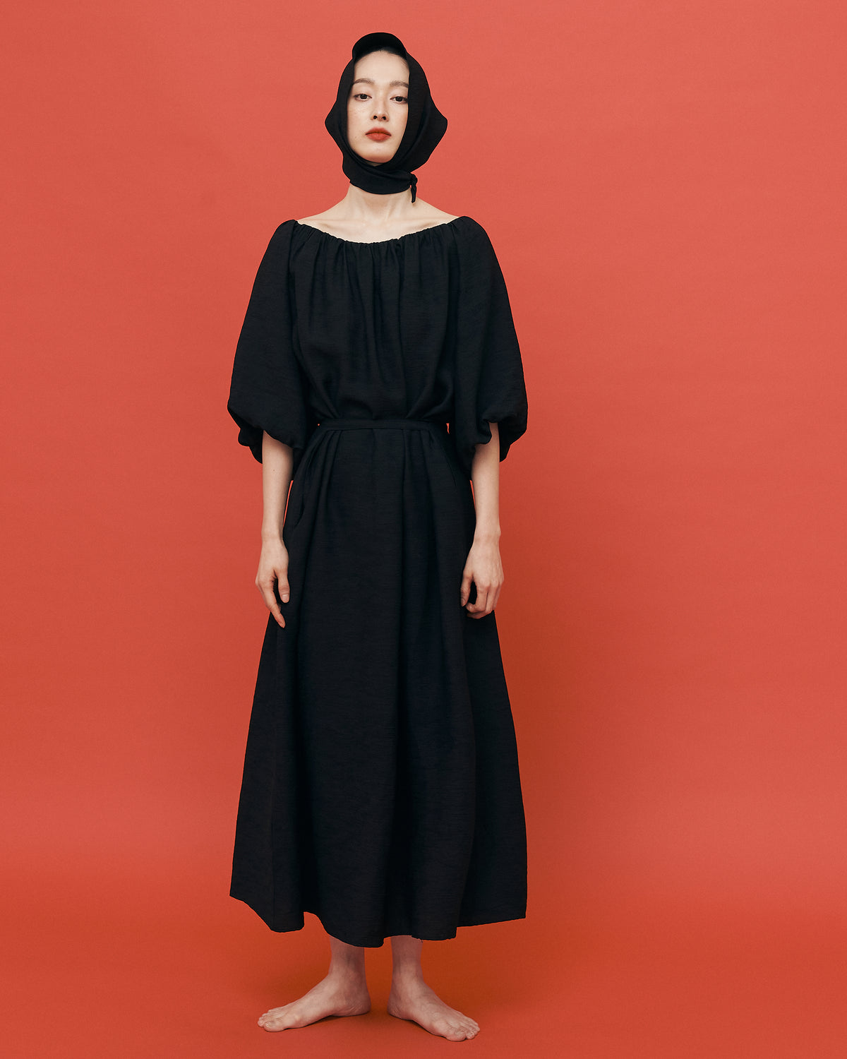 Emma balloon dress / Jet Balck